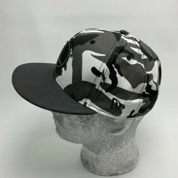 Men's New Era Cap Grey Camouflage Golden State Warriors 59FIFTY NBA NWT - Picture 4 of 5